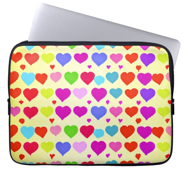 Capa Para Notebook Padrão de Amor Vibrante e Impressionante (Frente)