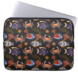 Capa Para Notebook Padrão de animais aquáticos vida submarina do