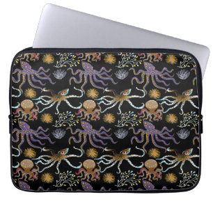 Capa Para Notebook Padrão de animais aquáticos   vida submarina do 