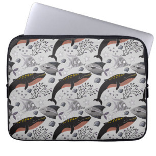 Capa Para Notebook Padrão de animais aquáticos vida submarina do