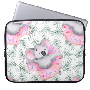 Capa Para Notebook Padrão de aquarela pintada à mão com koala trop
