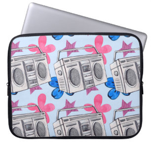 Capa Para Notebook Padrão de aquarela sem costura no estilo dos anos