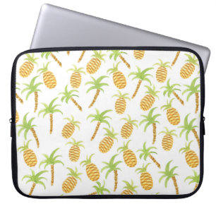 Capa Para Notebook Padrão de aquarelas sem costura com ananás e pa
