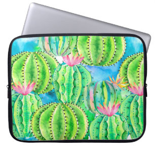 Capa Para Notebook Padrão de aquarelas sem costura dos cactos. Soma