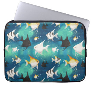 Capa Para Notebook Padrão de Aquário de Angelfish
