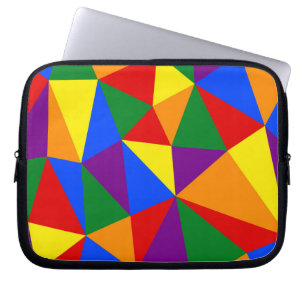 Capa Para Notebook Padrão de arco íris de polígono