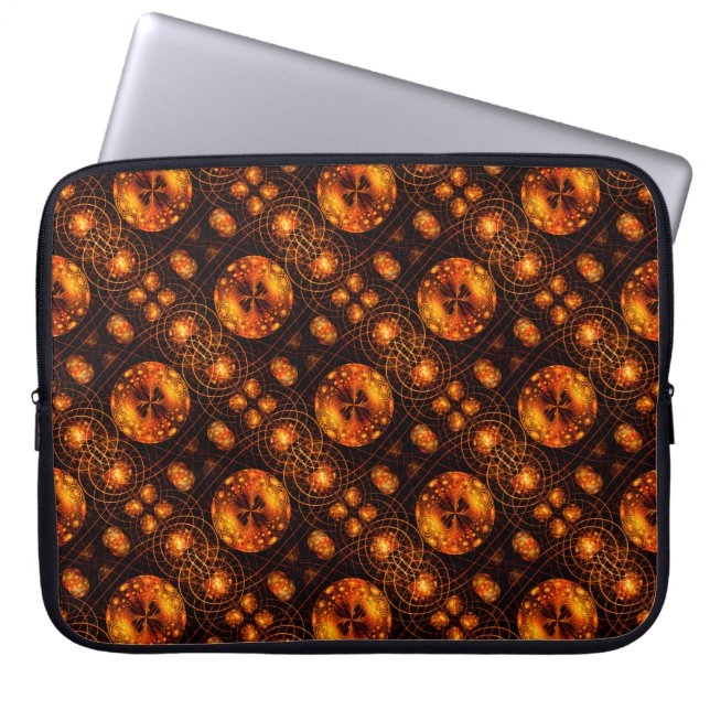 Capa Para Notebook Padrão de Arte Abstrata Boho Elegante Moderno Dour (Frente)