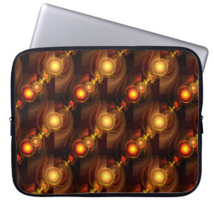 Capa Para Notebook Padrão de Arte Abstrata Boho Moderno Dourado Elega