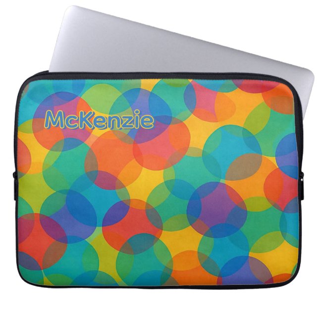Capa Para Notebook Padrão de Arte das Cores Brilhantes Retrotraços Am (Frente)