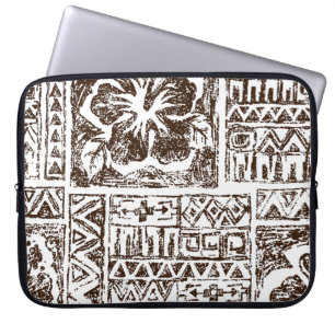 Capa Para Notebook Padrão de arte tropical tribal do Havaí indígenas