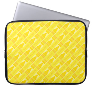 Capa Para Notebook Padrão de Artsy Crayon Amarelo-Bonito