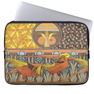 Capa Para Notebook Padrão de Ave da Natureza em Art Nouveau Francês A