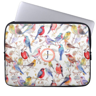 Capa Para Notebook Padrão de Aves Aquáticas com Encantamento de Monog