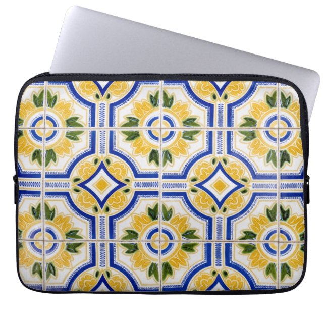Capa Para Notebook Padrão de azulejo brilhante, Portugal (Frente)