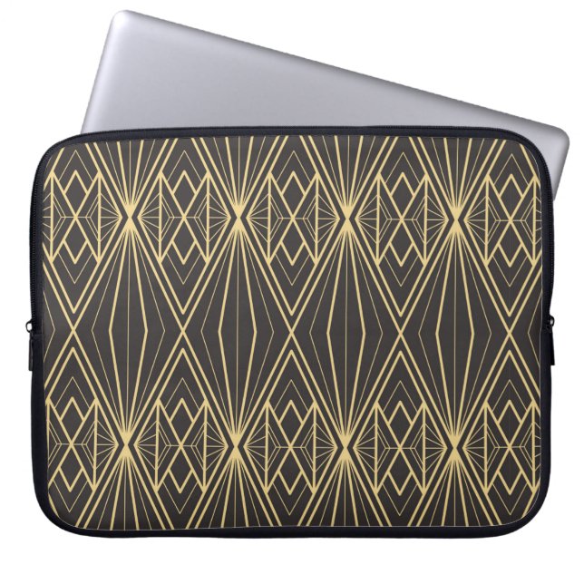 Capa Para Notebook Padrão de azulejos geométricos modernos (Frente)
