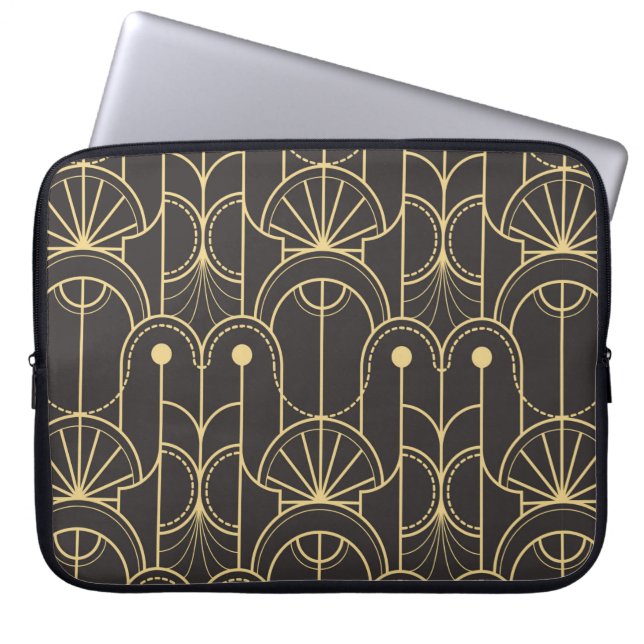 Capa Para Notebook Padrão de azulejos geométricos modernos (Frente)