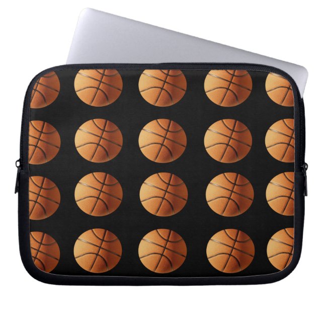 Capa Para Notebook Padrão de basquete, Bolsa de laptop de 10 polegada (Frente)