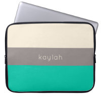 Padrão de Bloco de Cores Verde Seafoam Trendy com 