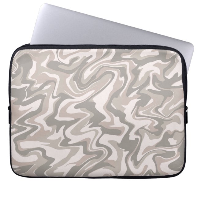 Capa Para Notebook Padrão de Boho Líquido de Cabeça de Cinza Hippie 7 (Frente)