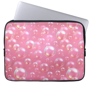 Capa Para Notebook Padrão de bolhas rosa