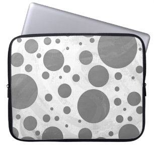 Capa Para Notebook Padrão de Bolinhas de Cinza de ardósia