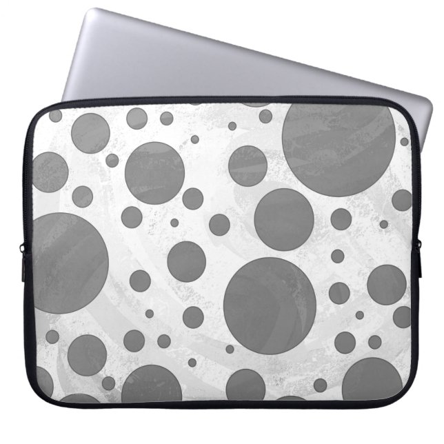 Capa Para Notebook Padrão de Bolinhas de Cinza de ardósia (Frente)