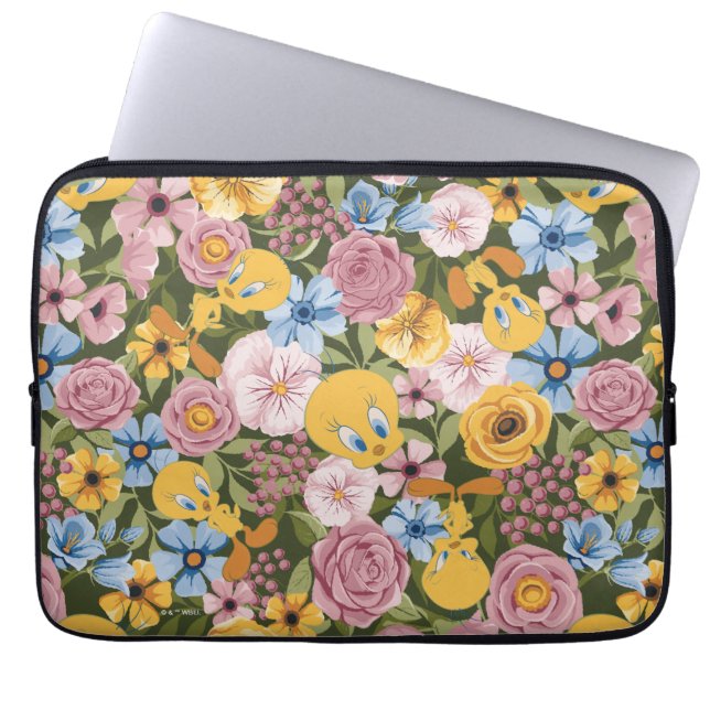 Capa Para Notebook Padrão de Bordado Floral TWEETY™ (Frente)