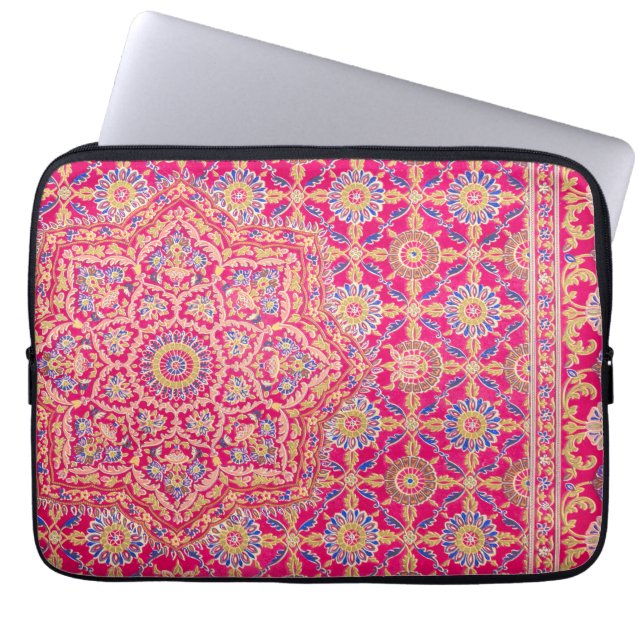 Capa Para Notebook Padrão de bordado indiano venenoso (Frente)