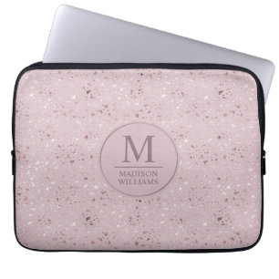 Capa Para Notebook Padrão de Brilho Dourado Rosa Pastel Bege Macio Pe