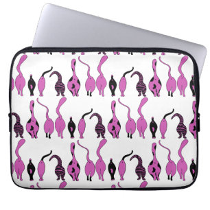 Capa Para Notebook Padrão de Bumbuns de Gato Roxo