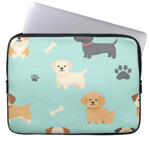 Capa Para Notebook Padrão de Cachorrinhos Fofos