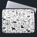 Capa Para Notebook Padrão de Cães Pretos e Brancos| Cute Canine Lover<br><div class="desc">Cães pretos e brancos com várias raças de cães, incluindo um Beagle, Pug, Cocker Spaniel, Border Collie, Great Dane, French Bulldog, Bloodhound, Yorkshire Terrier, Shiba Inu, Basset Hound, Pit Bull, Bull Terrier, Boston Terrier, Alaskan Klee Kai, Bulldog, Dalmatian, Bichon Frise, Dachshund Pointer, Pekingese, Chihuahua, Shih Tzu, Keeshond e Pomeranianos. Uma...</div>