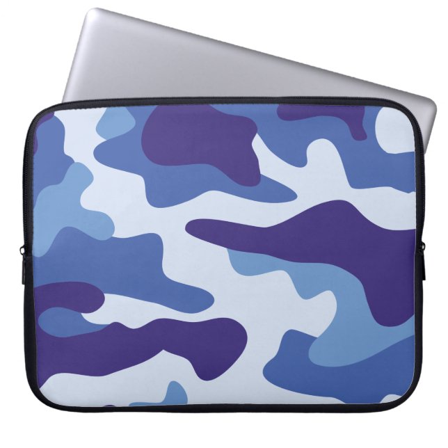 Capa Para Notebook Padrão de camuflagem azul (Frente)