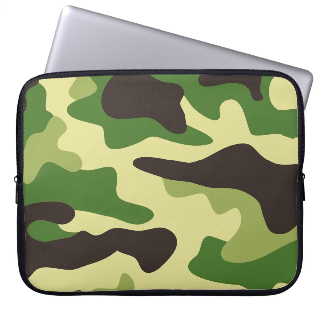 Capa Para Notebook Padrão de camuflagem Khaki (Frente)