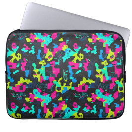 Capa Para Notebook Padrão de Camuflagem Neon