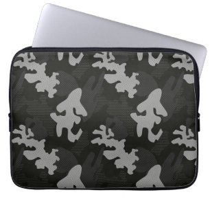 Capa Para Notebook Padrão de Camuflagem Preta