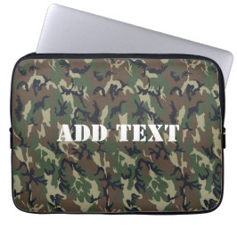 Capa Para Notebook Padrão de Camuflagem Verde Militar