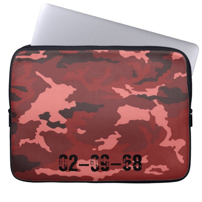 Capa Para Notebook padrão de camuflagem vermelho (Frente)