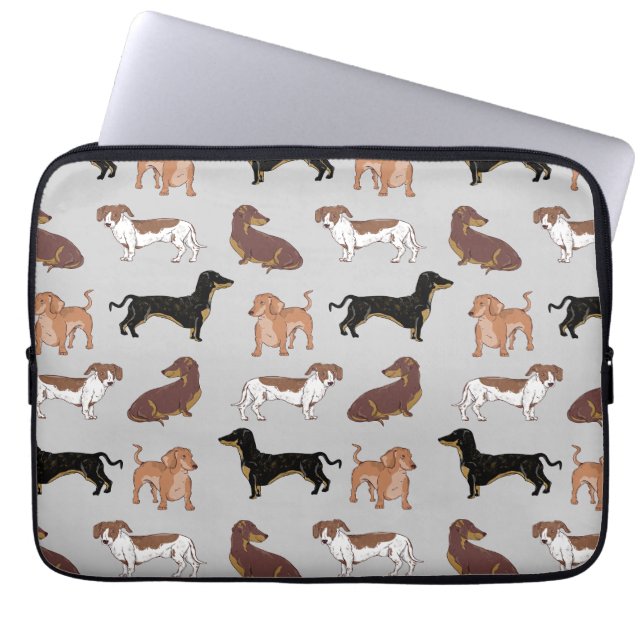 Capa Para Notebook Padrão de cão Dachshund (Frente)