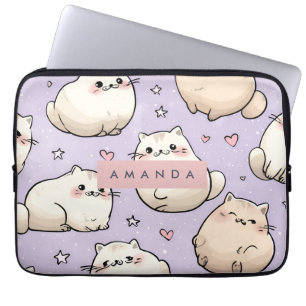Capa Para Notebook Padrão de Cat Chubby Adorável Personalizado