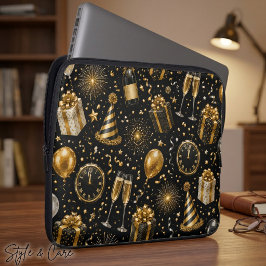 Capa Para Notebook Padrão de Celebração de Ano Novo Luxuoso