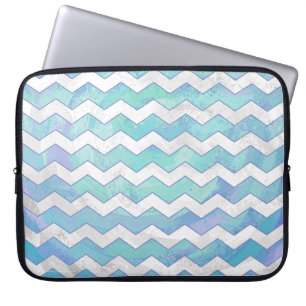 Capa Para Notebook Padrão de Chevron Azul Glaciar