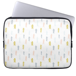 Capa Para Notebook Padrão de Chevron de Molho de Aquarela