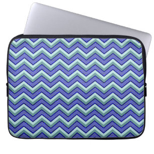Capa Para Notebook Padrão de Chevron do Sapphire Azul