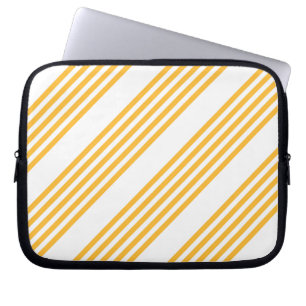 Capa Para Notebook Padrão de cinco faixas amarelo sunny e branco
