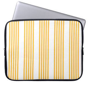 Capa Para Notebook Padrão de cinco faixas amarelo sunny e branco