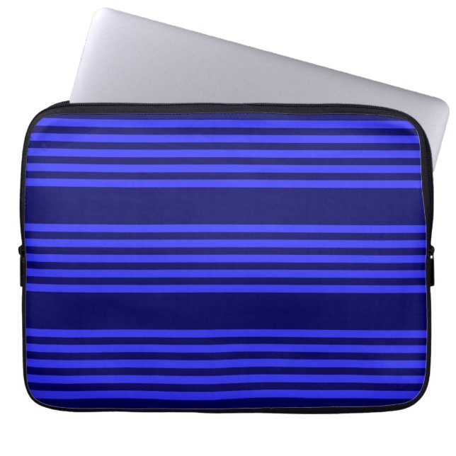 Capa Para Notebook Padrão de cinco faixas azuis (Frente)