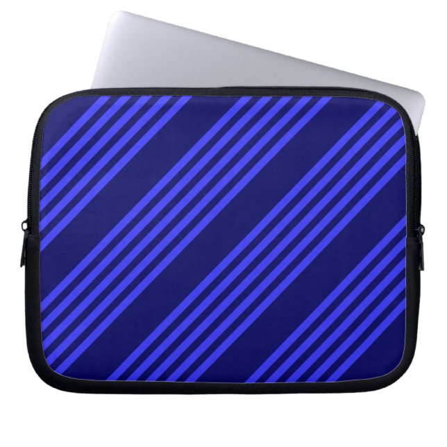 Capa Para Notebook Padrão de cinco faixas azuis (Frente)