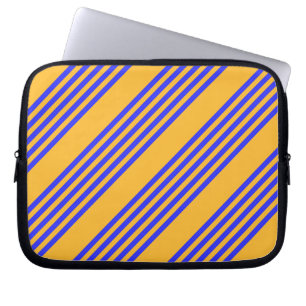 Capa Para Notebook Padrão de cinco faixas azul e amarelo