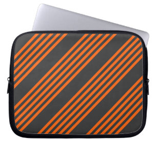 Capa Para Notebook Padrão de cinco faixas de laranja e carvão